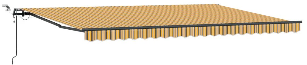 Automatikus Behúzható Napernyő LED Multicolor Csík 500x300 cm