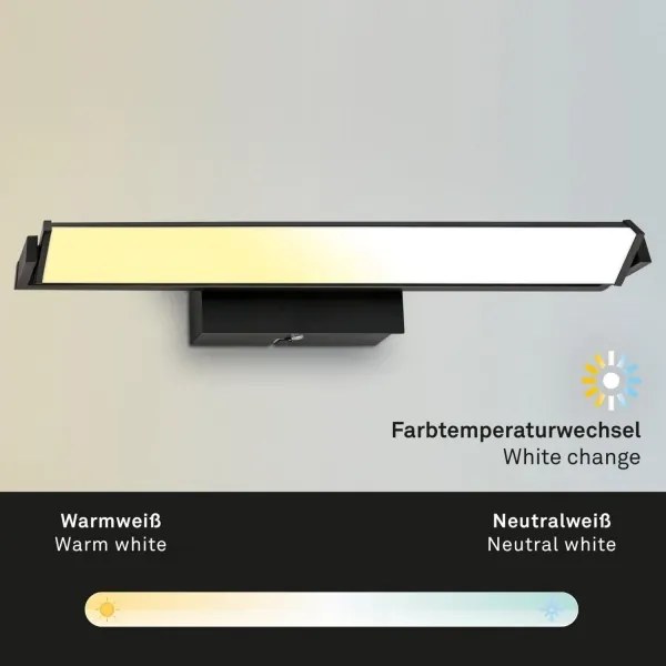 Brilo - LED Dimmelhető fali lámpa LED/18W/230V 2700-4000K fekete