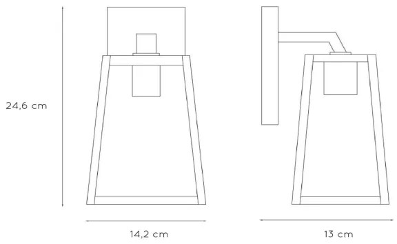 Lucide 29828/01/30 - Kültéri fali lámpa MATSLOT 1xE27/40W/230V IP23