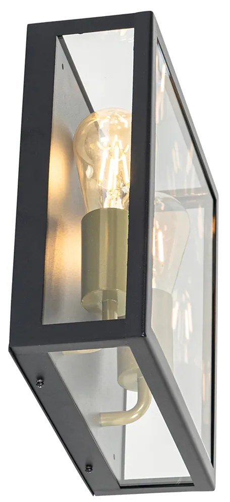 Kültéri fali lámpa fekete és réz 2 lámpás - Rotterdam