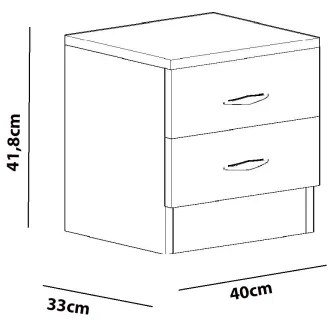 Éjjeliszekrény SINE 42x40 cm fehér