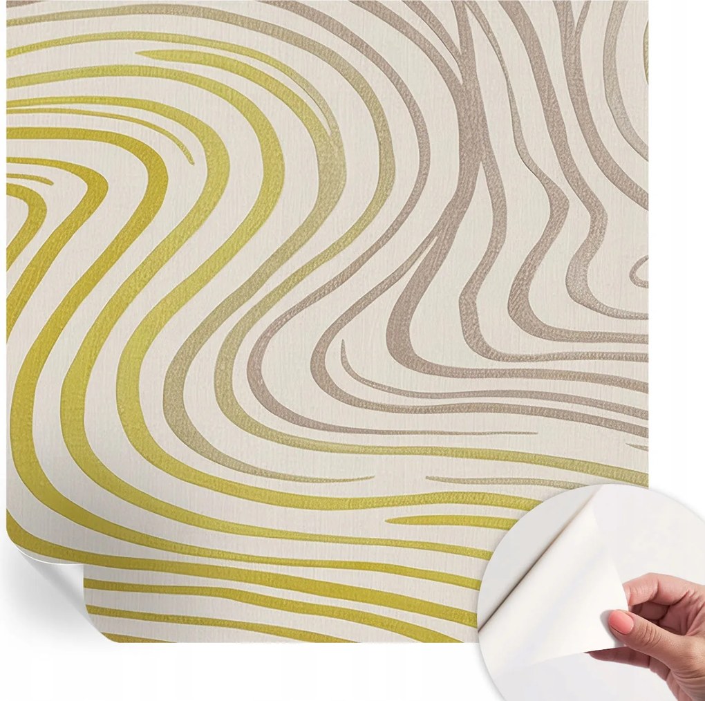 Öntapadós tapéta Fali furnér 3D hatás Folyékony elegancia 250x250 cm