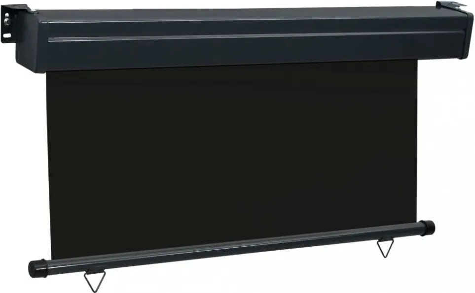 fekete erkély oldalnapellenző 145 x 250 cm