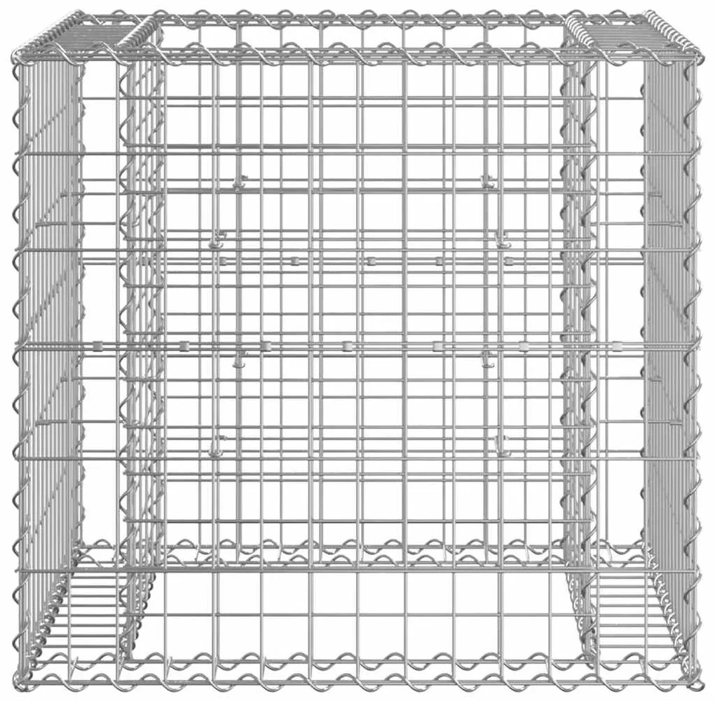 tömör fenyőfa kerti pad gabion kosárral