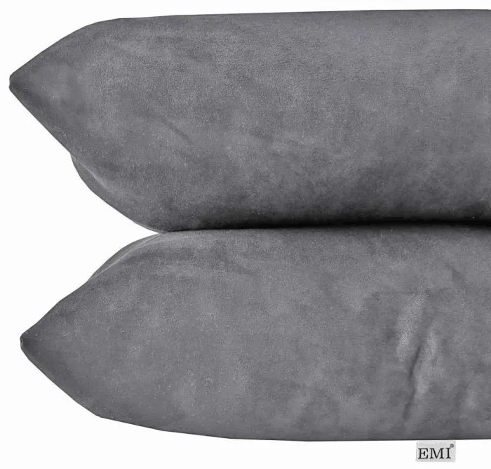 EMI szürke velúr díszpárna, Párna 45x45 cm