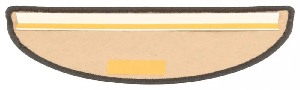 15 db szizál hatású barna bézs öntapadó lépcsőszőnyeg 65x21x4cm