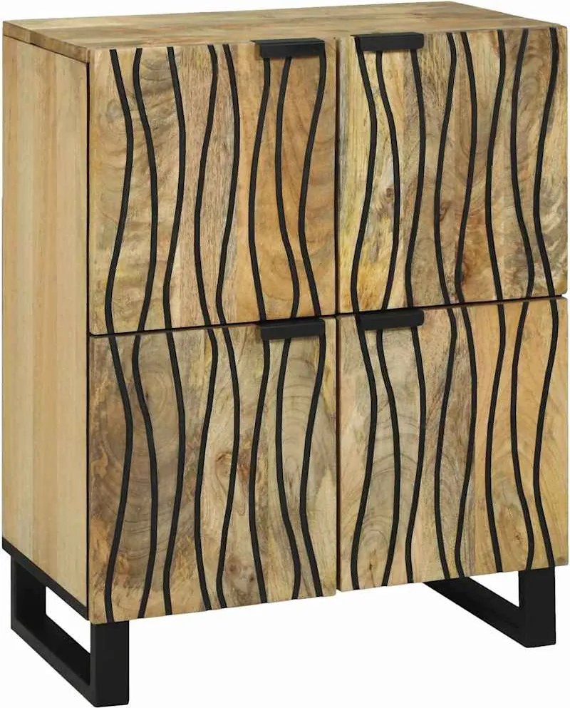 vidaXL Szekrény Barna 60 x 33 x 75 cm tömör mangófa