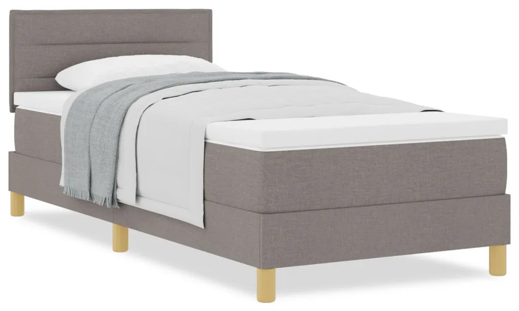 Box Spring Ágy matraccal Topszínű 80x200 cm Szövet