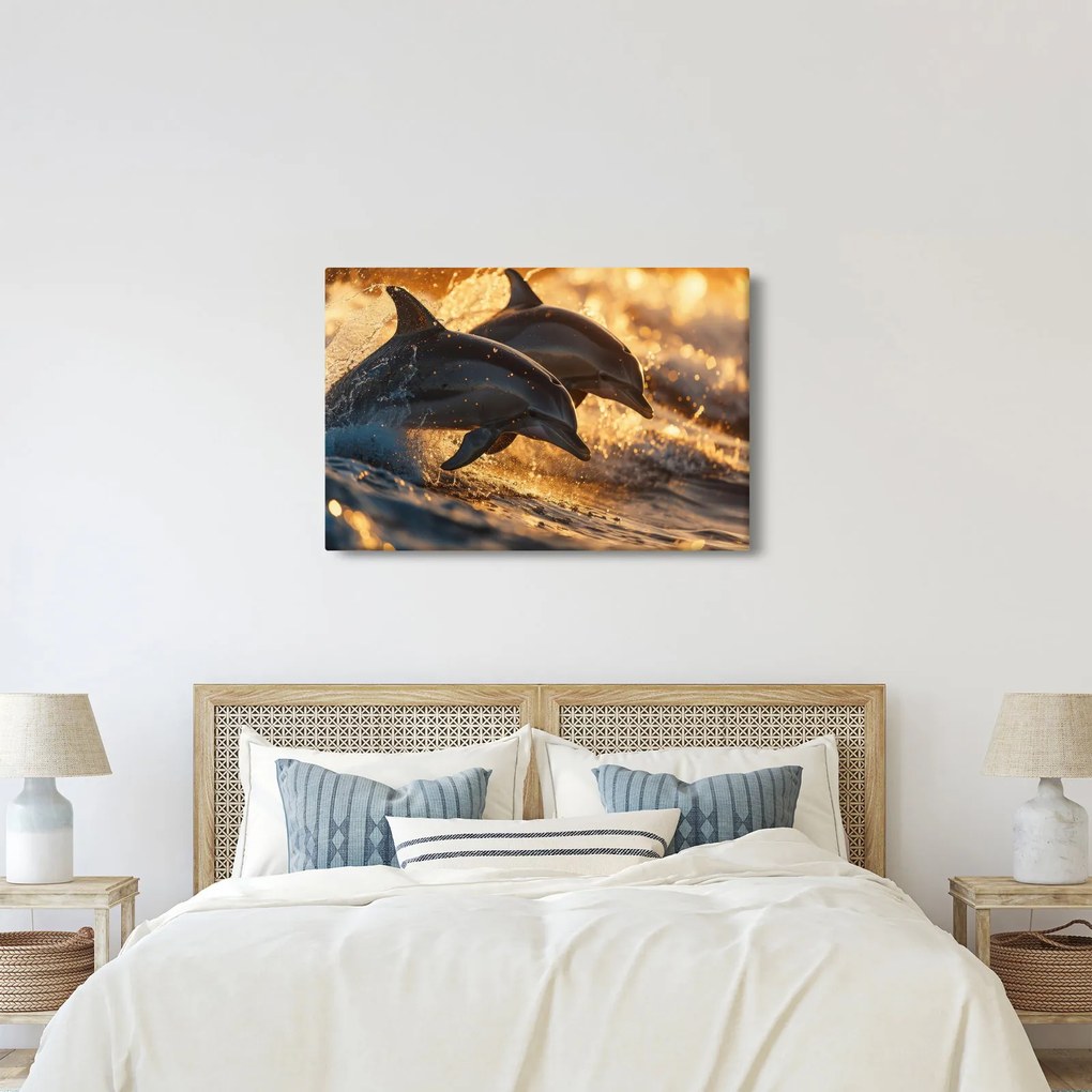 Kép - Delfinek (90x60 cm)