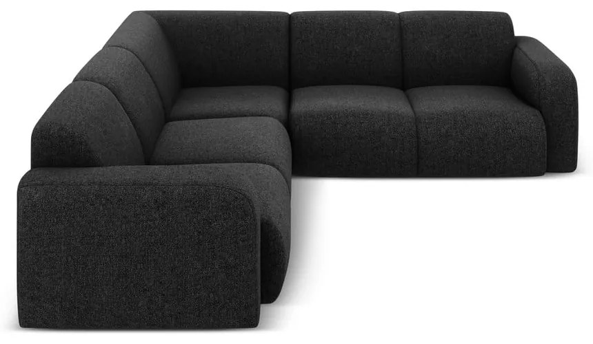 Fekete sarokkanapé (variálható-L alakú) Molino – Micadoni Home