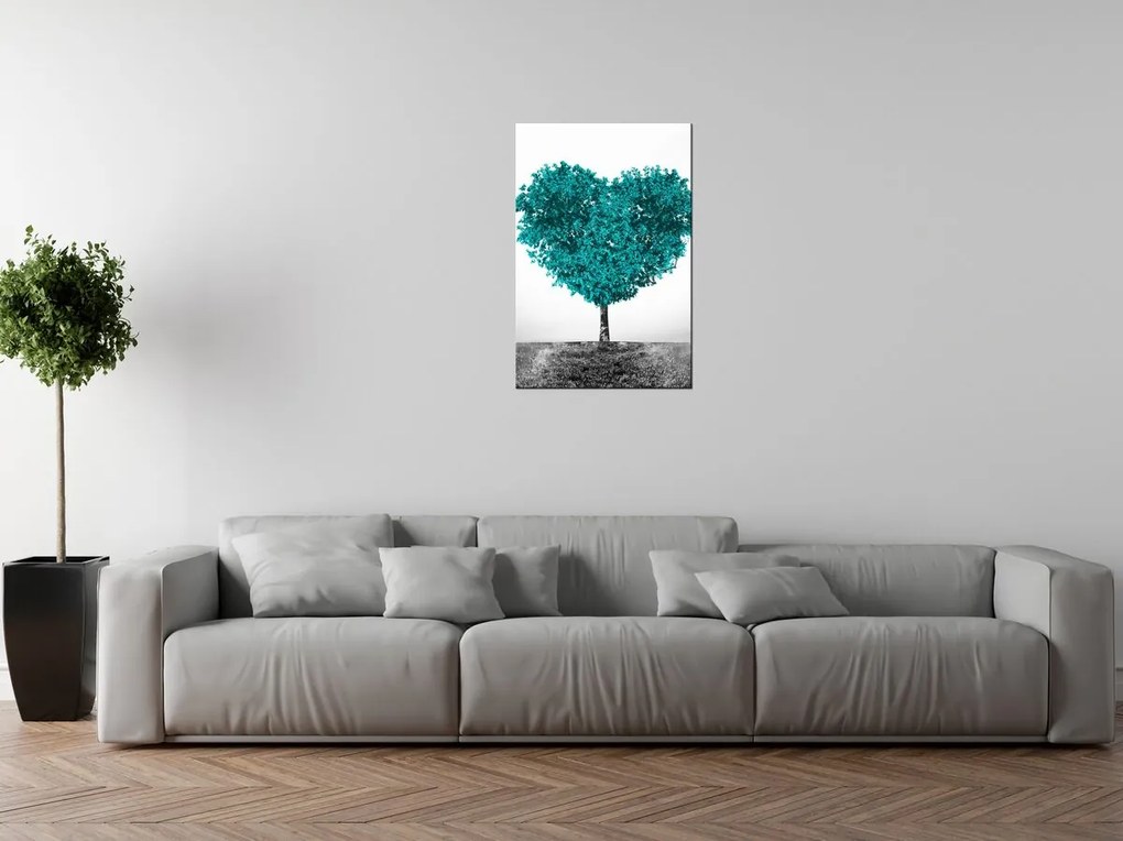Gario Vászonkép Türkiz szeretetfa Méret: 40 x 60 cm