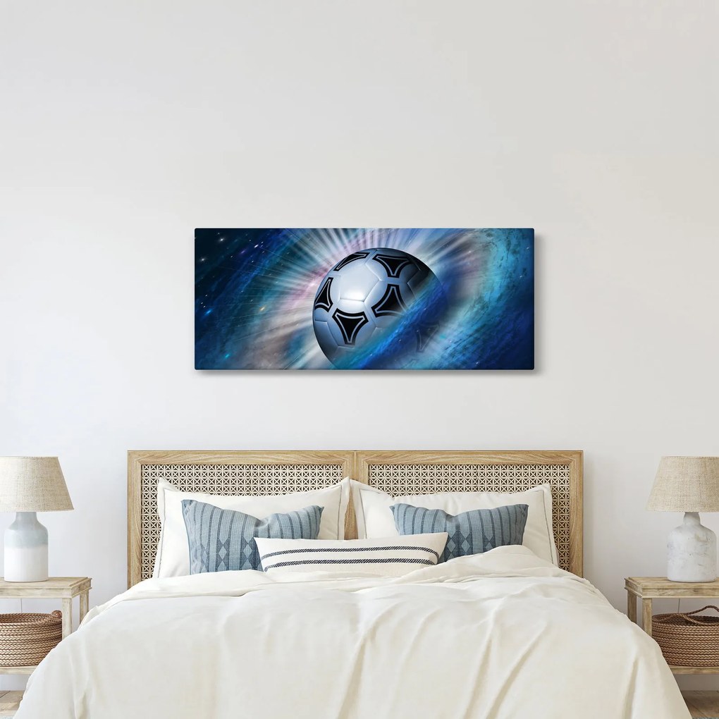 Kép - Futball a térben (120x50 cm)
