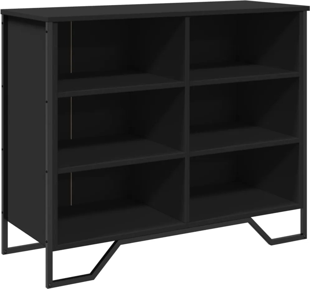 vidaXL fekete szerelt fa tálalószekrény 91 x 35,5 x 74,5 cm