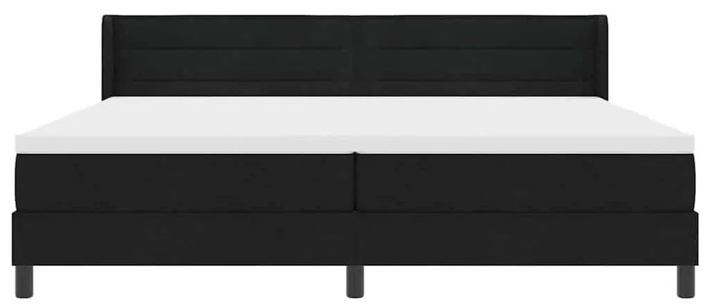 Boxspring ágy matraccal matracmal Fekete 200 x 200 cm
