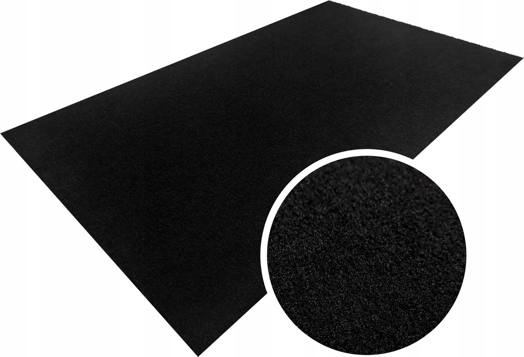 Lábtörlő ajtó alá Fekete 55x35 cm Nedvszívó