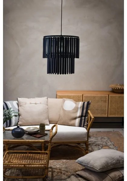 Markslöjd 108581 - Csillár zsinóron VIENTO 1xE27/40W/230V fekete