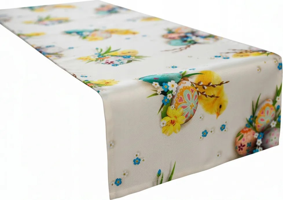 Húsvéti Asztali Futó Húsvéti Tojás Csirke 40 cm x 110 cm