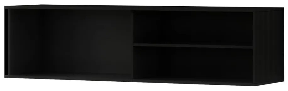 Fali TV állvány MEORATI 150x40 cm, fekete / artisan tölgy