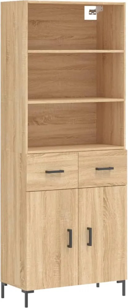 vidaXL sonoma tölgy szerelt fa magasszekrény 69,5 x 34 x 180 cm