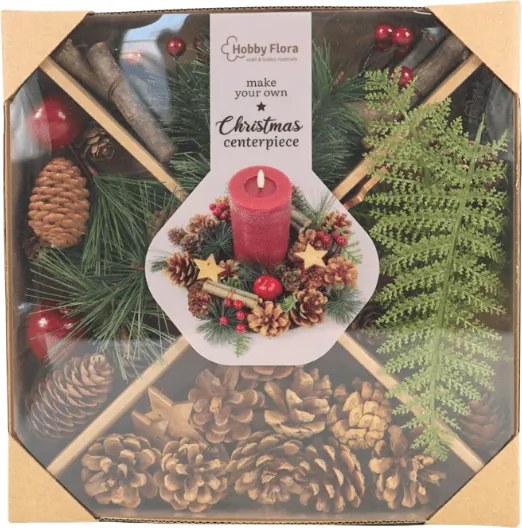 Kreatív készlet DIY CHRISTMAS koszorúk és dekorációk készítéséhez - különböző változatok