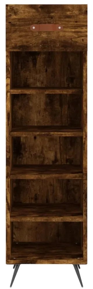 füstös tölgy színű szerelt fa cipőszekrény 30 x 35 x 105 cm