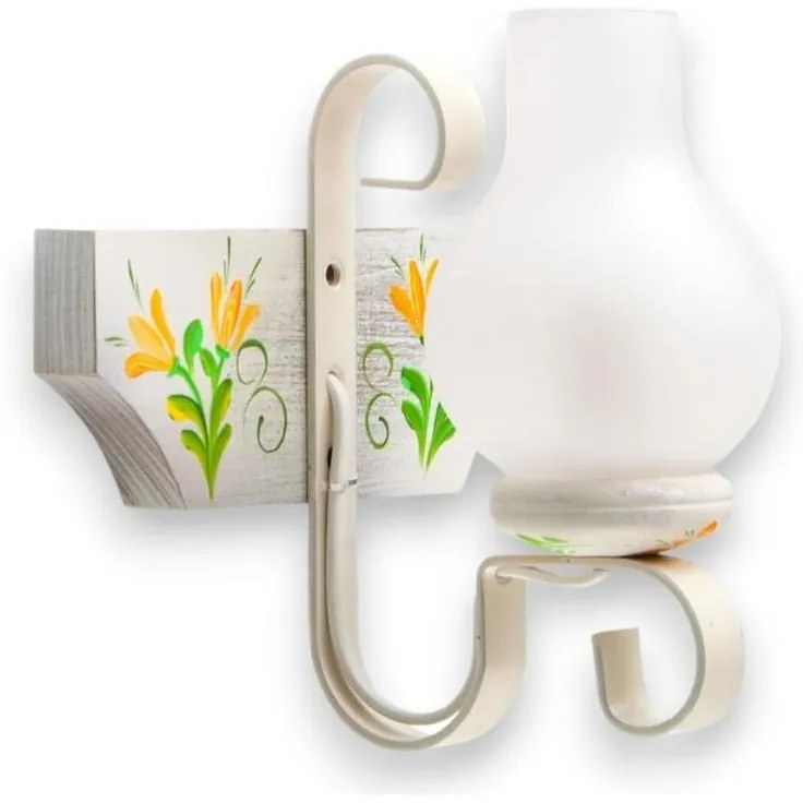 Brilagi - Fali lámpa QUEEN 1xE14/40W/230V bükkfa/krémes