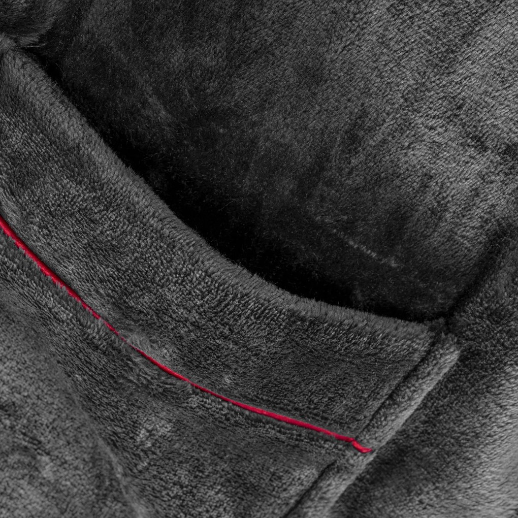 Fürdőköpeny Roger Grey Red Men L