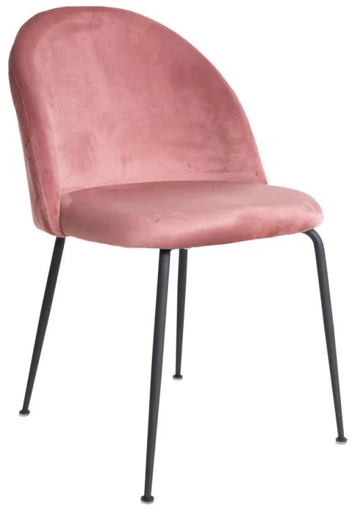 Stílusos szék Ernesto, rózsaszín / fekete