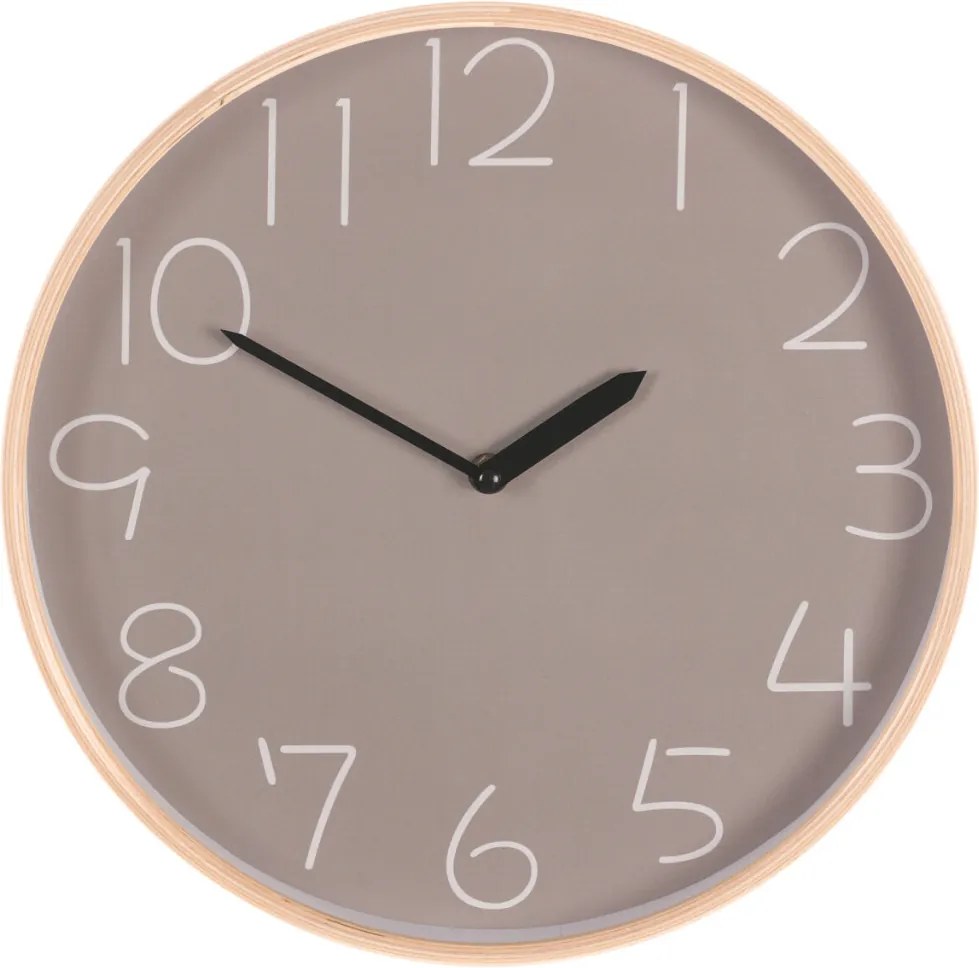 Falióra 32 cm átmérő, MDF fa kerettel, szürke