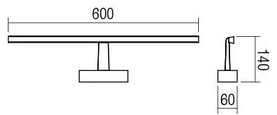 Redo 01-1672 - LED Fürdőszobai tükörmegvilágító NEPTUNE LED/12W/230V IP44