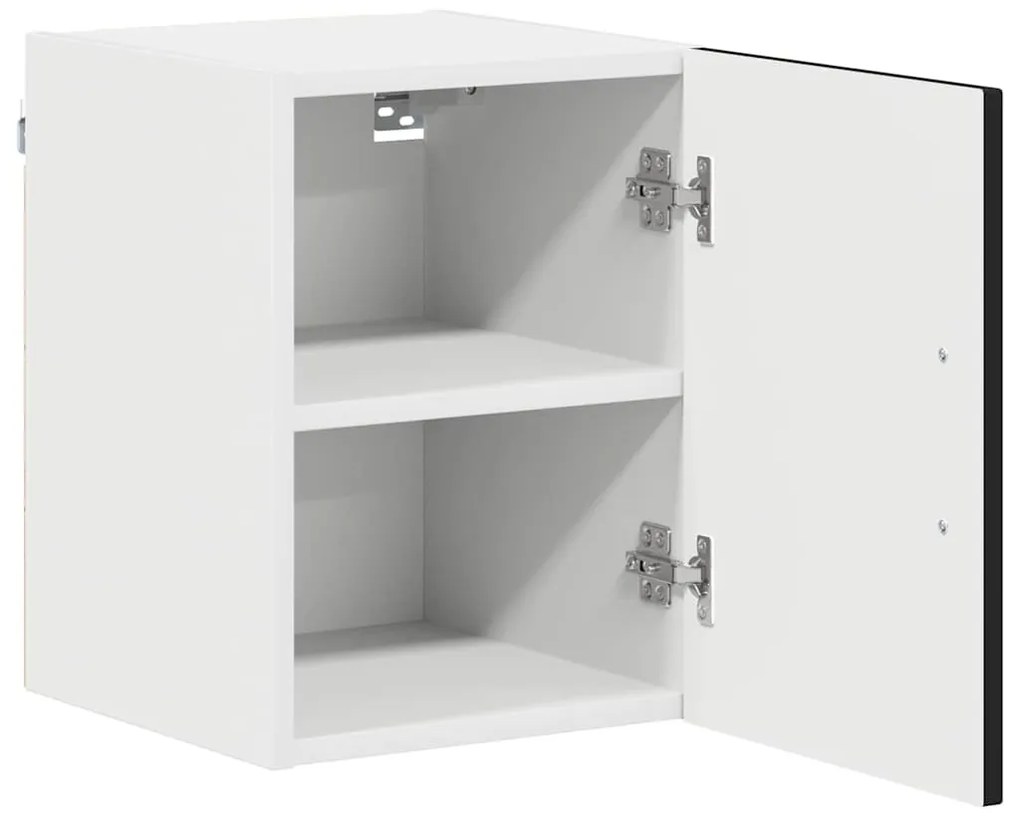 Fali konyhaszekrény 2 pcs Fekete 30 x 31 x 40 cm Faanyag