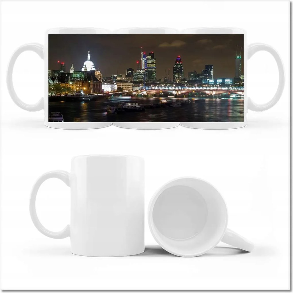 Bögre fényképpel London éjszaka