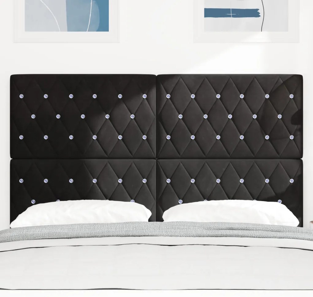 LED Fejtámla Fekete 72 cm Velúr