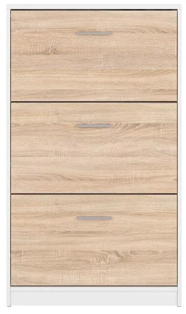 Cipőtároló (cipősszekrény) Nepo Plus 30 (fehér + szonoma tölgy) . 1098403
