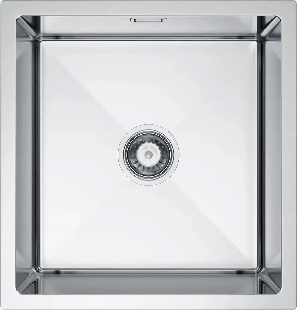 Konyhai acél mosogató VIVI Inox 47 × 45 cm-es szifon szett