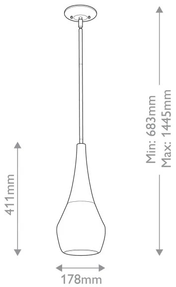 Kichler KL-DEELA-P-BK - DEELA száras csillár 1xE27/60W/230V átm. 17,8 cm fekete