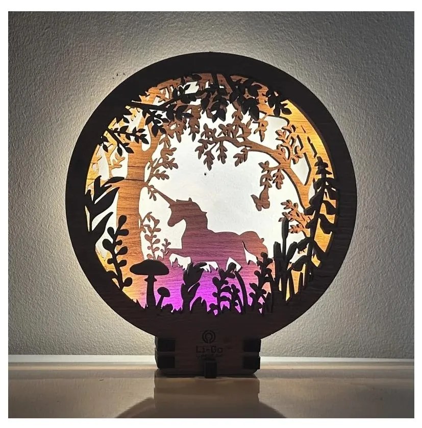 Li-Go 23568/DUB2 - LED fényerőszabályozható asztali dekoráció LED/12W/230V 20x22 cm tölgy