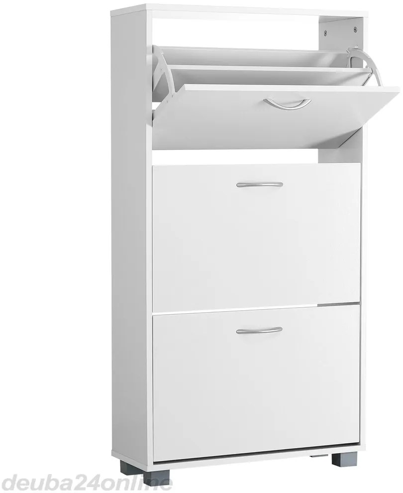 Casaria® Cipős szekrény 115x60x24 cm - fehér