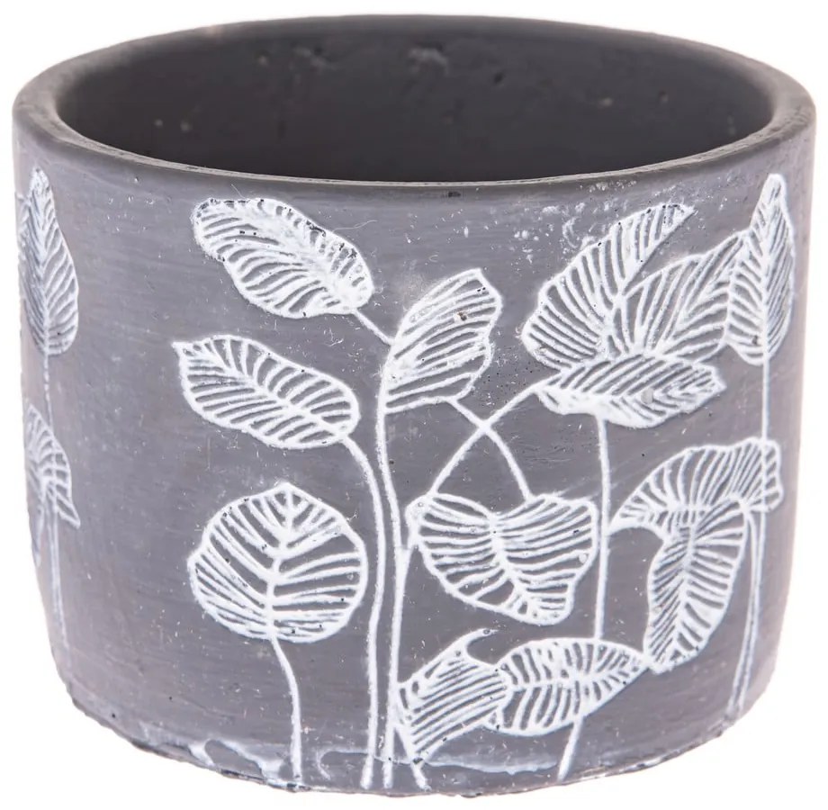 Flowery szürke beton virágcserép fém állványon, ø 13,5 cm - Dakls