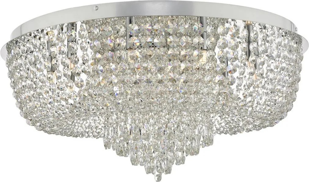 DAR LIGHTING EIT4808 EITAN Kristály Mennyezeti Lámpa Csiszolt Króm G9 IP20