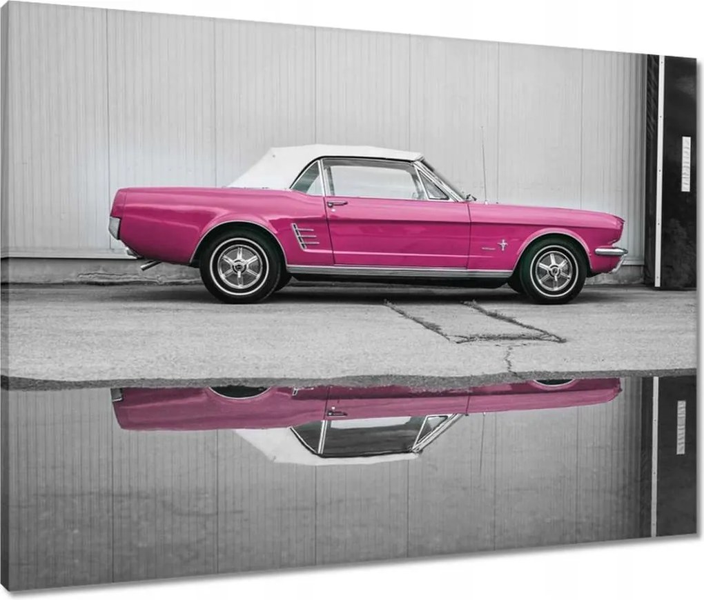 Vászonkép 80x60 Rózsaszín Ford Mustang Usa