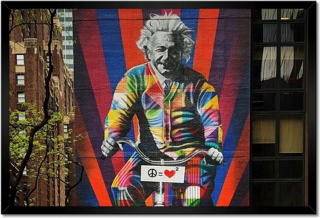 Poszterek keretben 60x40 Albert Einstein Graffiti
