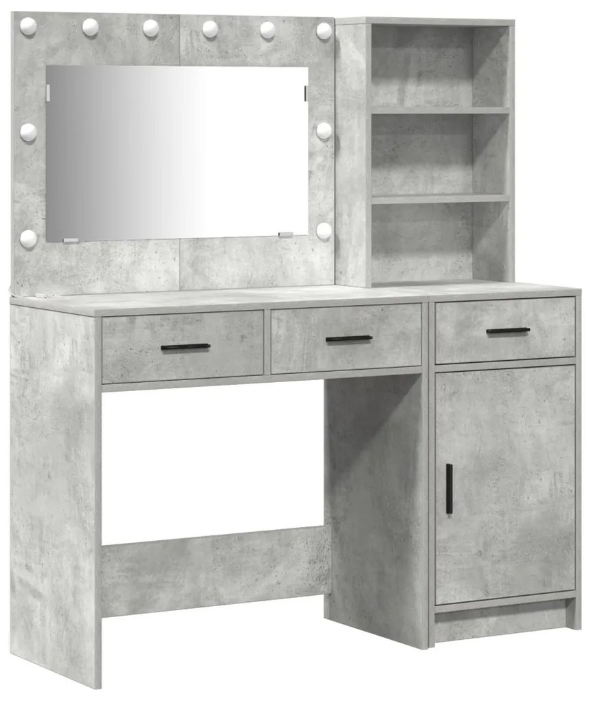 Öltözködőasztal fiókkal 2 pcs Szürke 78.5 x 41 x 135 cm Faanyag