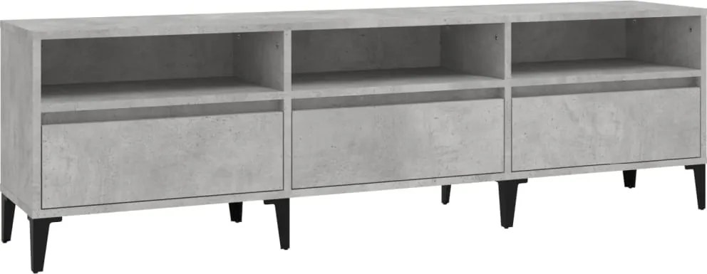 vidaXL betonszürke szerelt fa TV-szekrény 150x30x44,5 cm