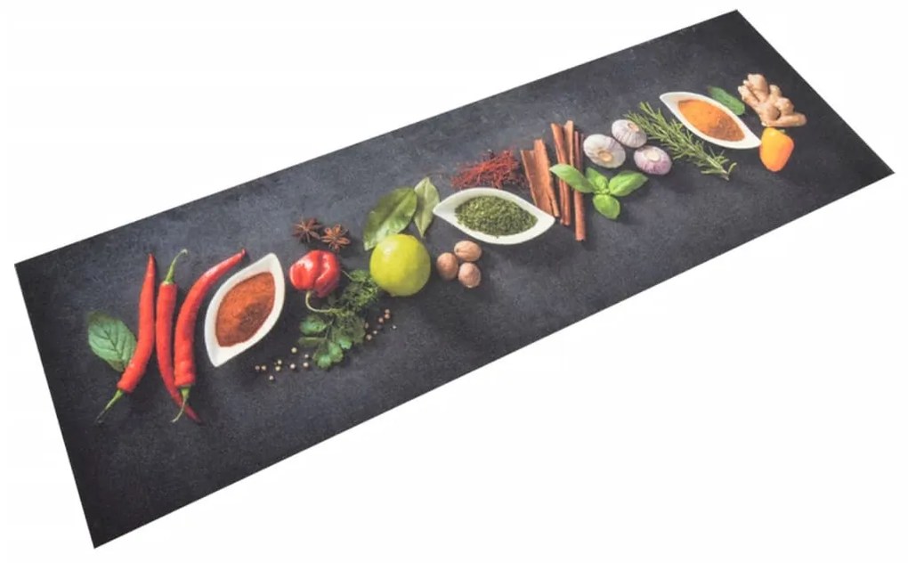 mosható fűszermintás bársony konyhaszőnyeg 60x180 cm