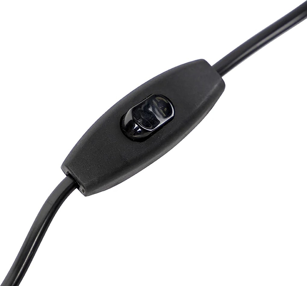 Asztali lámpa bronz bársony lámpabúra zölddel és arannyal 40 cm - Bruut