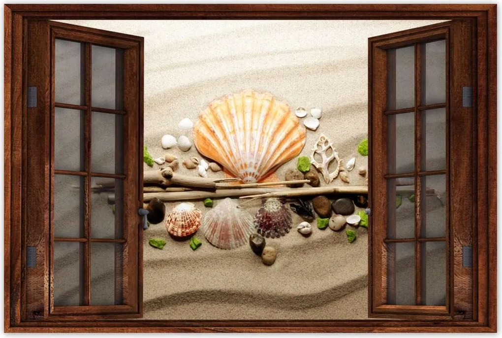 Poszterek 60x40 Kagylók Tengeri homok