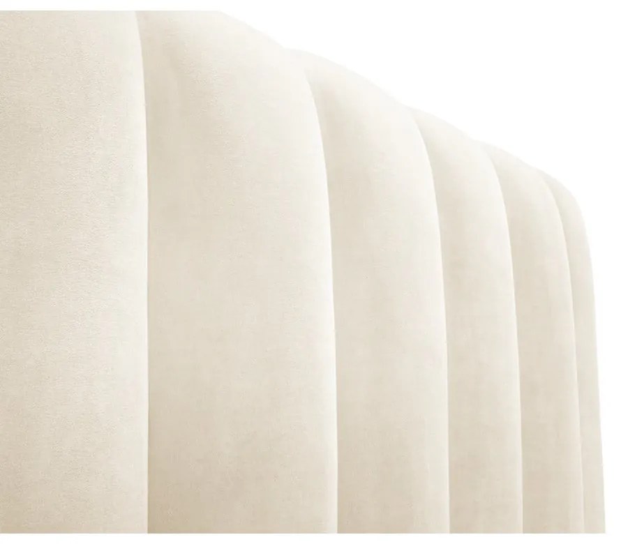 Bézs kárpitozott franciaágy tárolóhellyel, ágyráccsal 180x200 cm Kelp – Micadoni Home