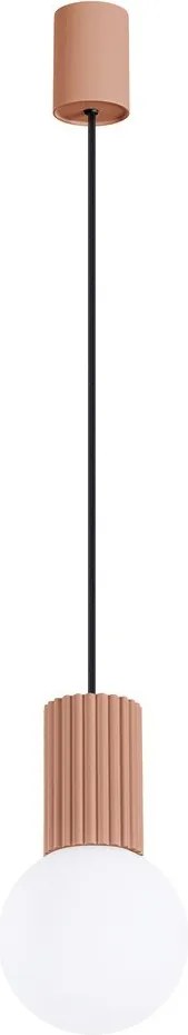 Világosbarna függőlámpa üveg búrával ø 12 cm Orbital – Sollux