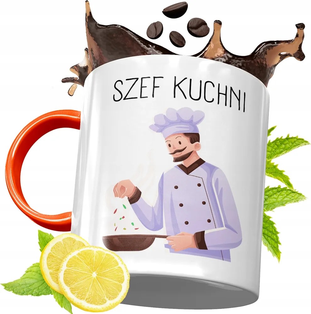 Narancssárga Bögre Szakácsnak Tökéletes Ajándék fényképes nyomtatással